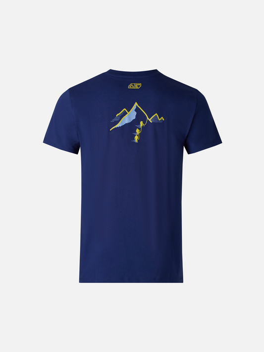 *Neu* CINTO Herren-T-Shirt aus Bio-Baumwolle – Mittelalterblau