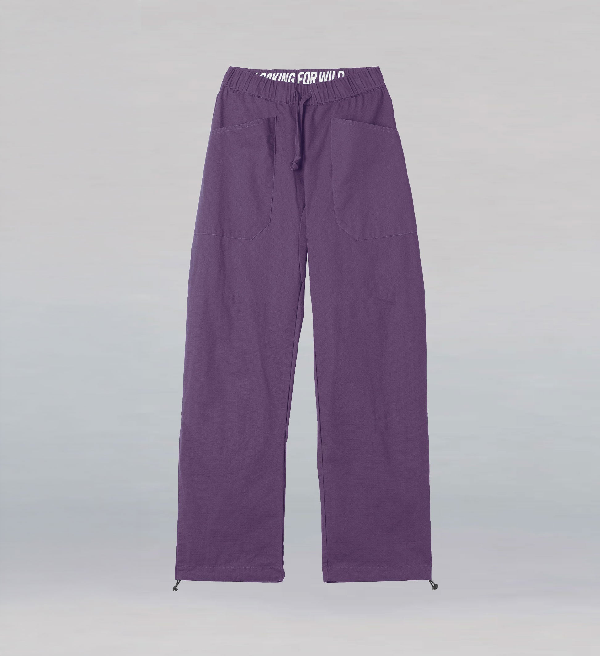 Damen-Ripstop-Hose mit hohem Bund – Lila Saphir