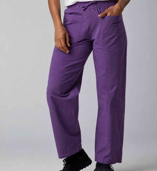 Damen-Ripstop-Hose mit hohem Bund – Lila Saphir