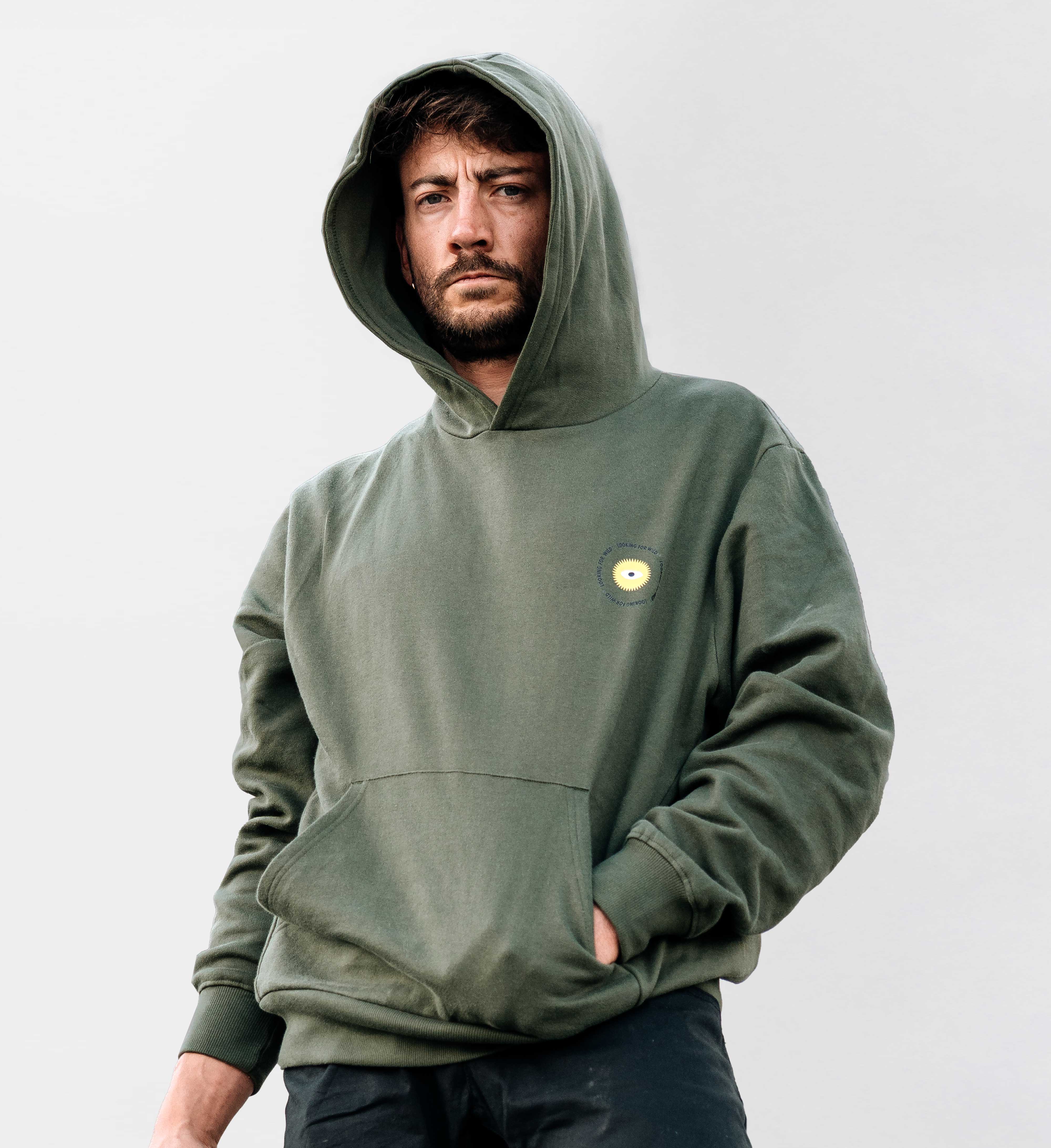 Hoodie Unisexe Big Hood - Kombu Green