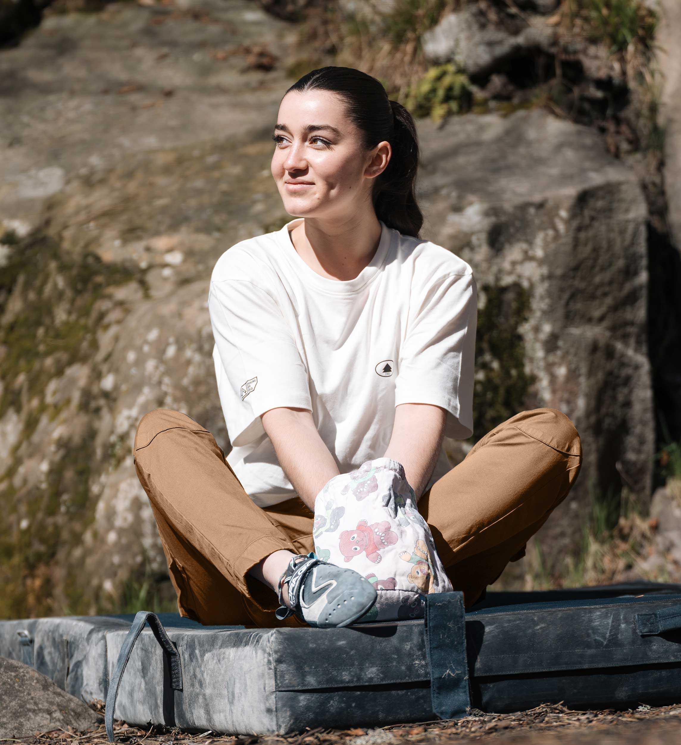 Pantalones de escalada Laila Peak Carga - Arena