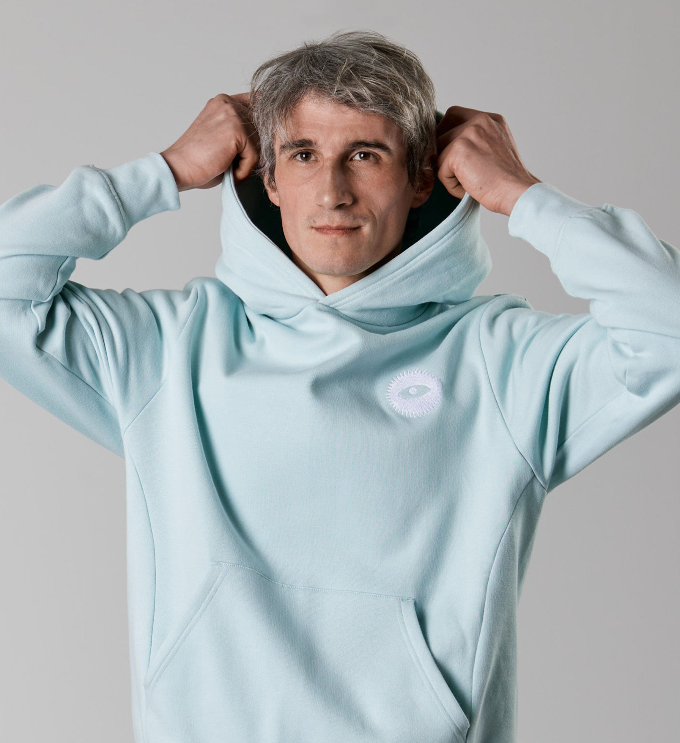 Hoodie Big Hood - Pale Blue