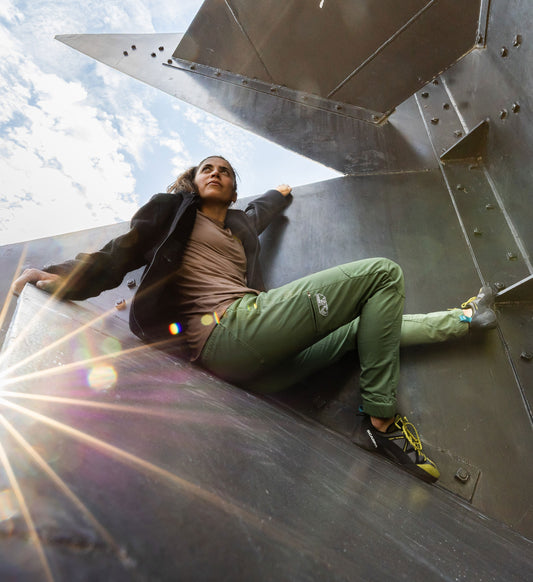 Pantalon d'escalade Femme Laila Peak - English Ivy