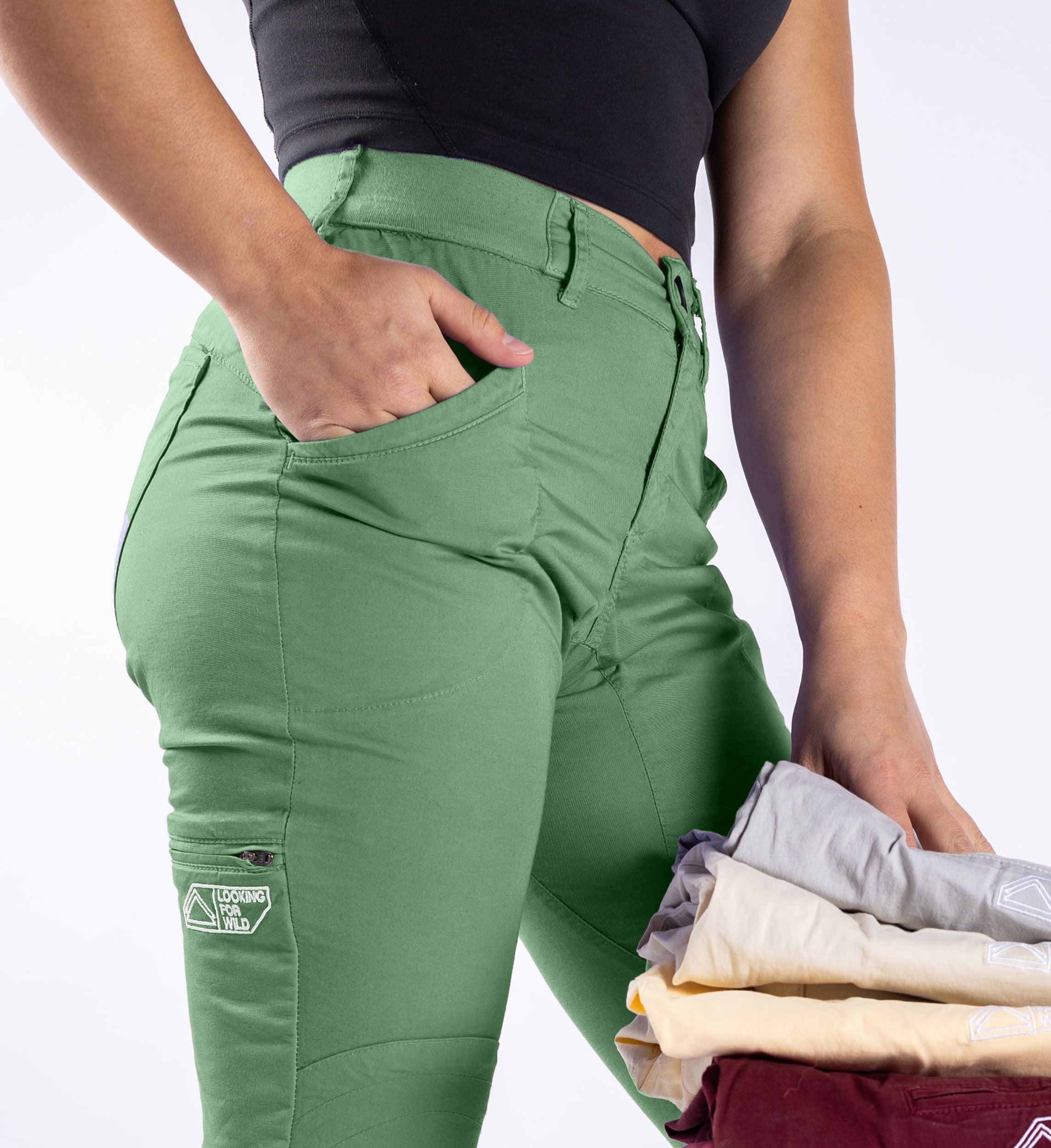 Pantalon d'escalade Femme Laila Peak - English Ivy