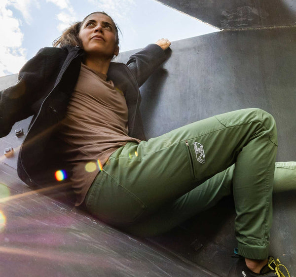 Women's climbing pants Laila Peak - English Ivy