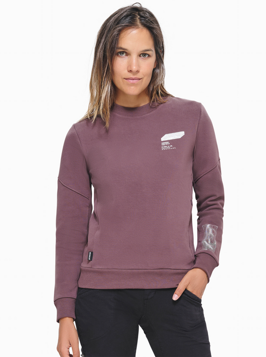 Bosson Organic cotton sweatshirt RED GRAPE