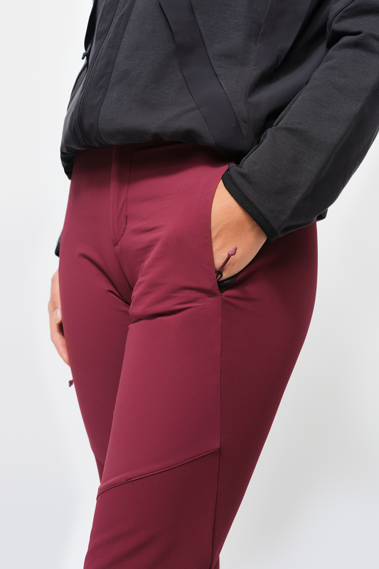 Pantalones de montañismo para mujer Snæfell - Wine