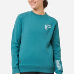 Bosson Organic cotton sweatshirt TEAL GREEN