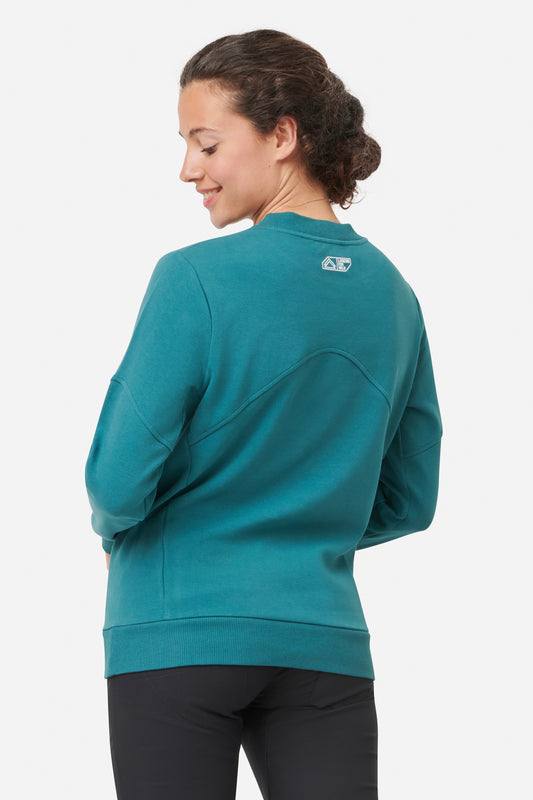 Bosson Organic cotton sweatshirt TEAL GREEN