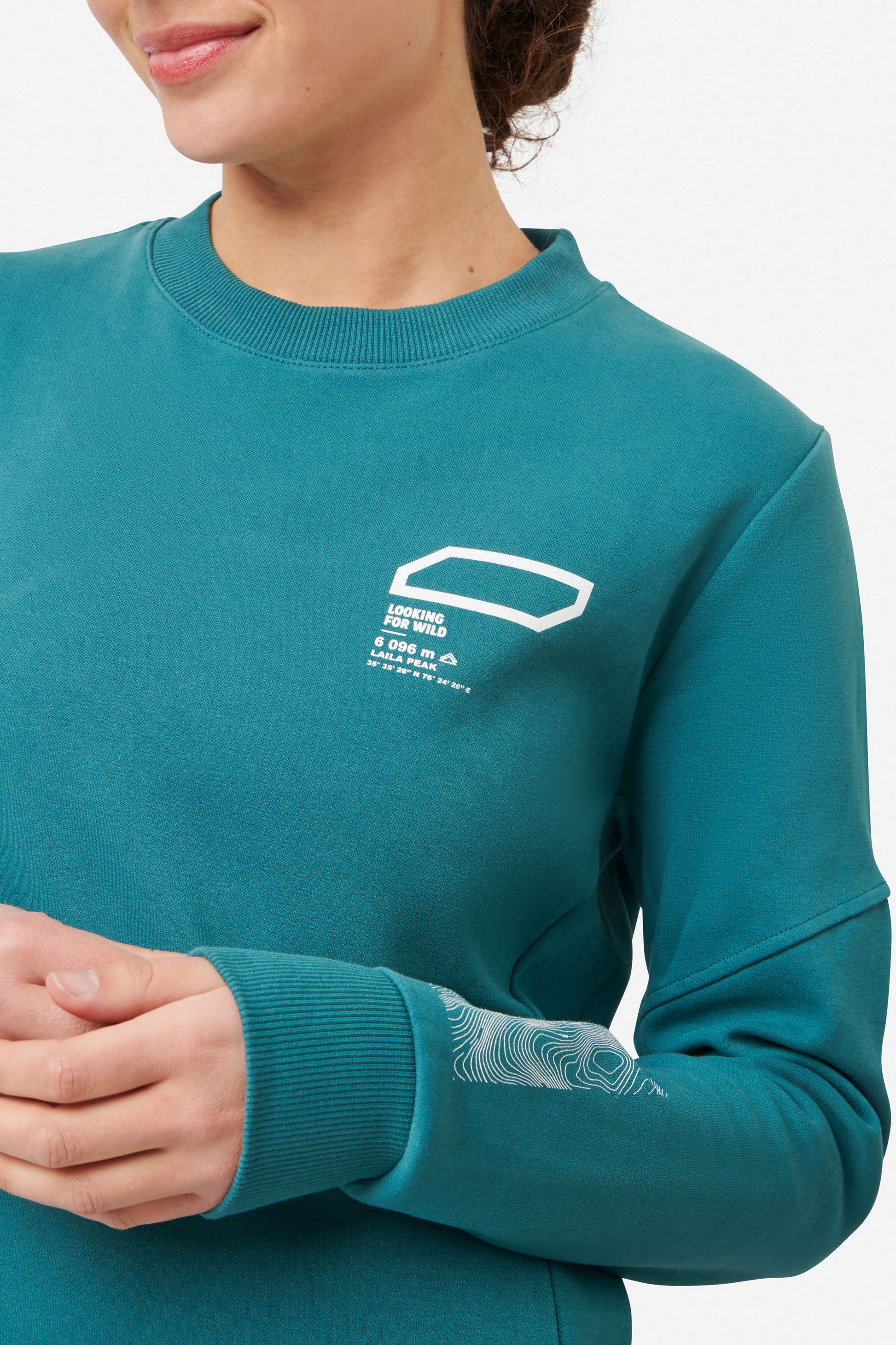 Bosson Sweatshirt aus Bio-Baumwolle TEAL GRÜN