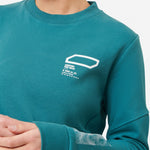 Bosson Organic cotton sweatshirt TEAL GREEN