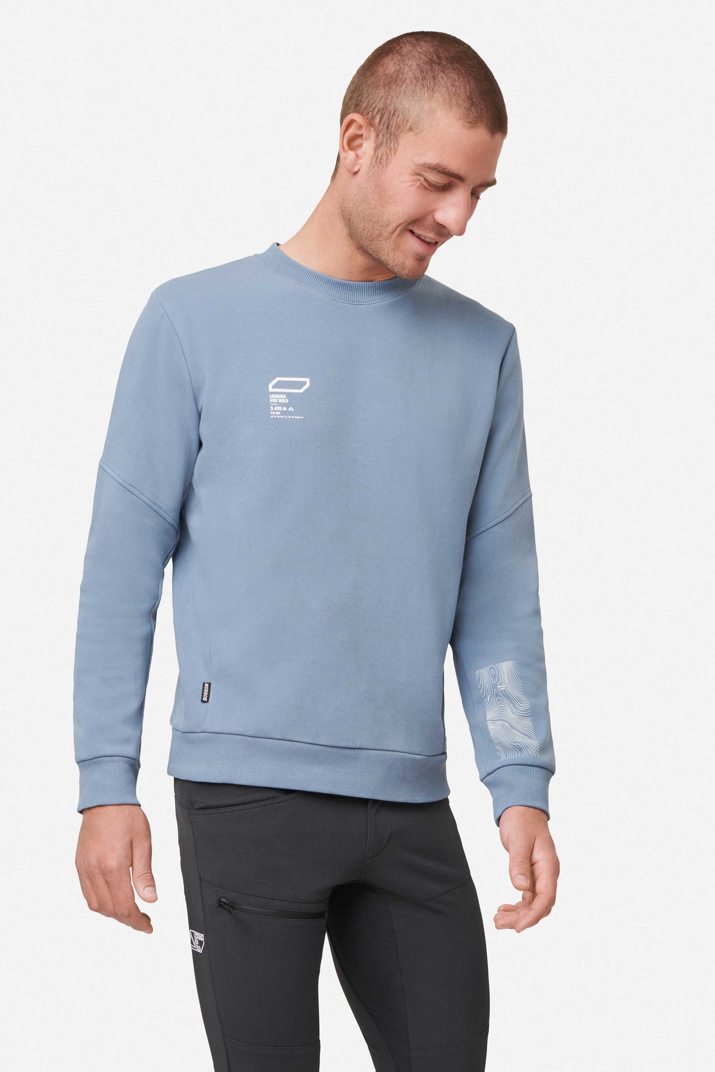 Bosson Organic cotton sweatshirt GREYISH BLUE